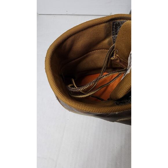 Carhartt Work Boots Men\'s 11.5 brown leather moc-toe wedge sole Preworn Rugged main image 4